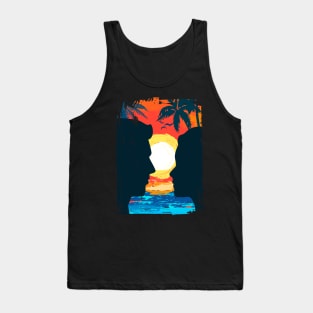 Colorful Beach Sunset Summer Design Tank Top